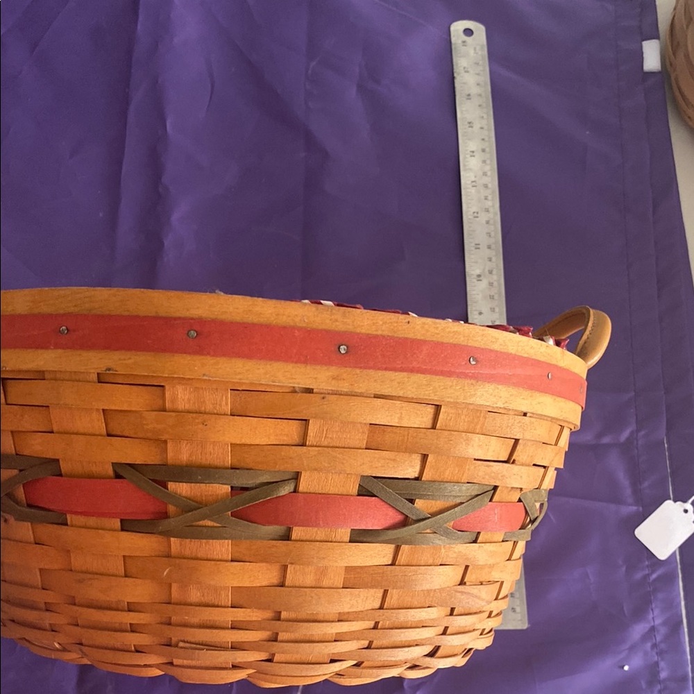 Longaberger Orange and Red Basket